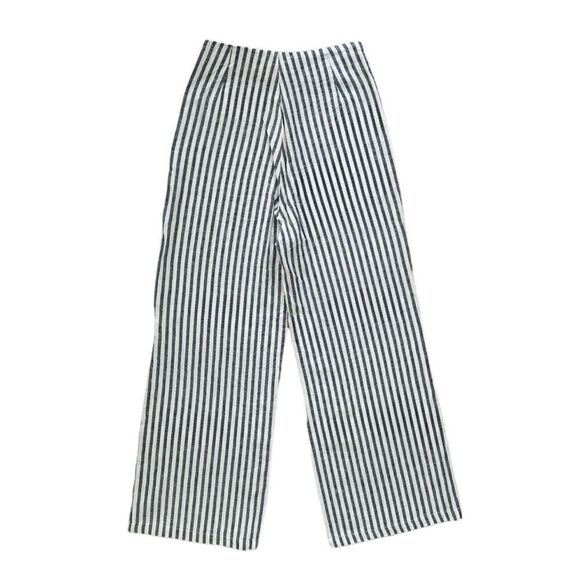 OLIVACEOUS Super Hi Rise Thin Striped Linen Pants - Picture 1 of 2
